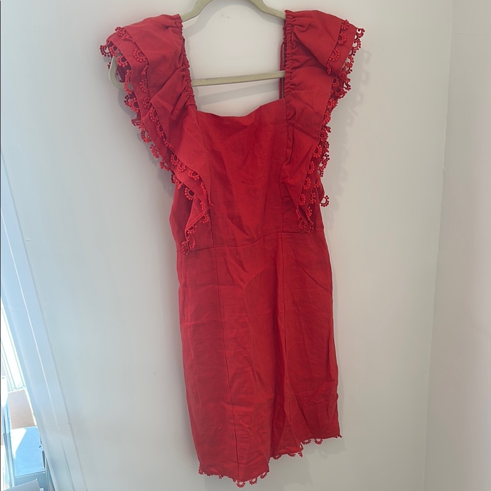 Farm Rio Red Ruffle Dress
